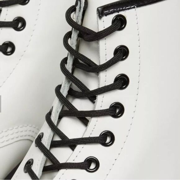 Dr. Martens White 1460 W Smooth Leather Lace Up Boots - Picture 5 of 14